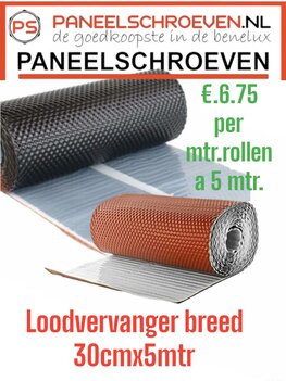 Loodvervanger zelfklevend 30cm x 5 meter