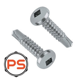 Plaatschroeven Verzinkt 4,2 x 13 200st. Bolkop Square DIN7504M